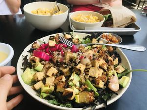 The kale quinoa salad with added tempeh is so good! at Veggie Grill by Next Level - The Dome in Hollywood