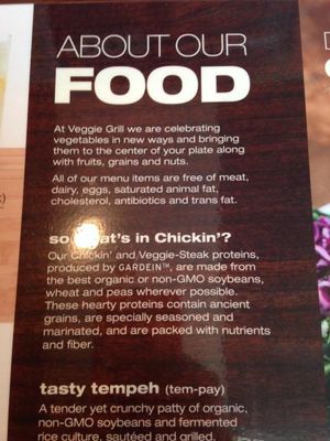 about the food  at Veggie Grill by Next Level - The Dome in Hollywood