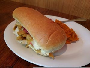Thanksgiving sandwich at Veggie Grill by Next Level - The Dome in Hollywood