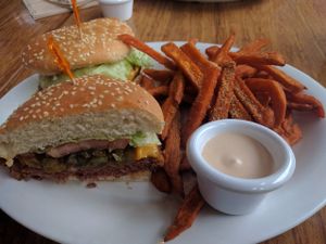 Beyond burger at Veggie Grill by Next Level - The Dome in Hollywood