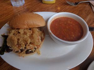 mushroom BBQ at Veggie Grill by Next Level - The Dome in Hollywood