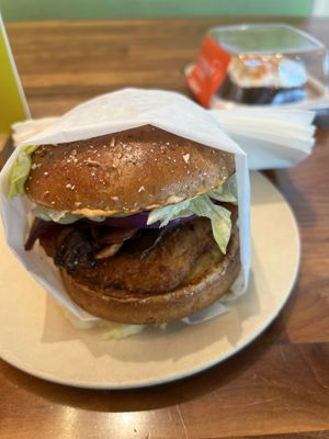 Santa fe chkn and carrot cake   at Veggie Grill by Next Level - The Dome in Hollywood