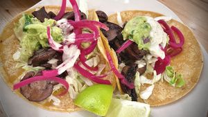 Asada tacos .   at Veggie Grill by Next Level - The Dome in Hollywood