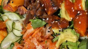 Kimchi “steak” bowl  at Veggie Grill by Next Level - The Dome in Hollywood