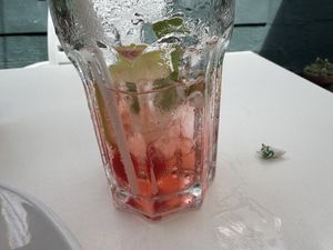 Shirley Temple mocktail  at Godenfang Restaurant in Walvis Bay