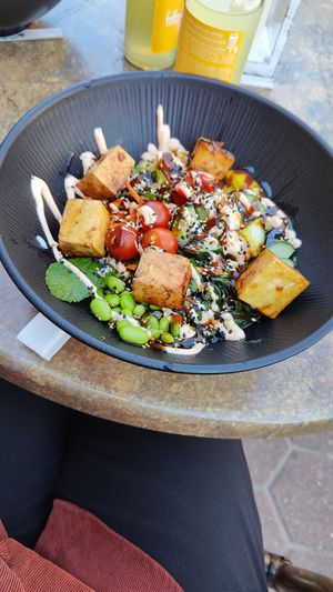 Poke Bowl with Tofu at Street Kitchen in Borkum