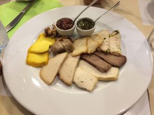 A MUST TRY! Home made cheeses at La Capra Campa Vegacceria in Rome