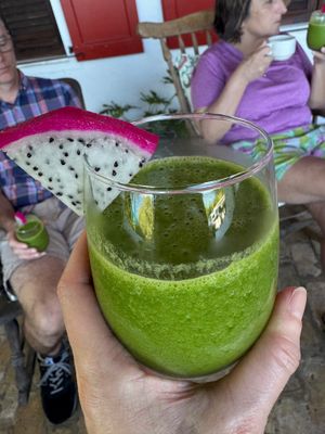 Smoothie at breakfast at Feather Leaf Inn in St Croix