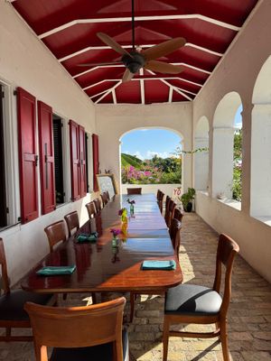Breakfast area at Feather Leaf Inn in St Croix