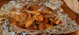 Sizzling tofu & mushroom at Non Viet Vegan in Glasgow