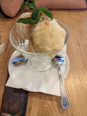 Jackfruit ice cream at Non Viet Vegan in Glasgow