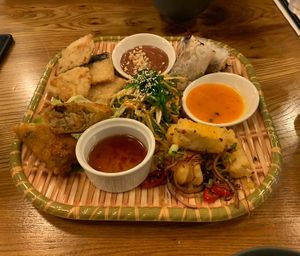 Sharing platter for two (everything was delicious!)  at Non Viet Vegan in Glasgow