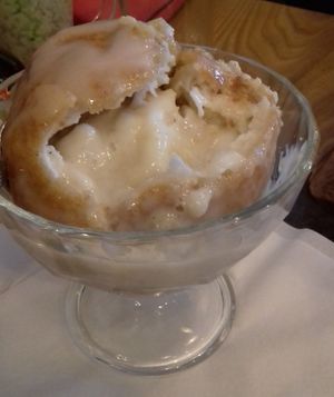 Battered ice cream. Gorgeous. How do they do it? at Non Viet Vegan in Glasgow