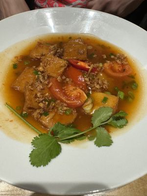 Tomato tofu   at Non Viet Vegan in Glasgow