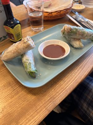 summer rolls  at Non Viet Vegan in Glasgow