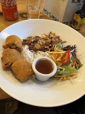 presidential bun cha  at Non Viet Vegan in Glasgow
