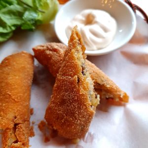 Maybe the best spring rolls ever. at Non Viet Vegan in Glasgow