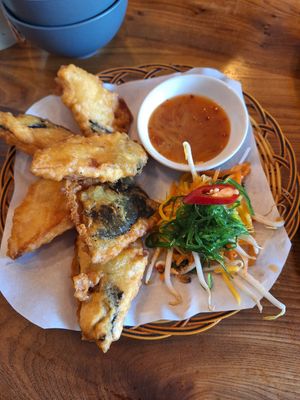 Ha long fried cakes at Non Viet Vegan in Glasgow