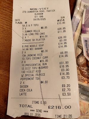  at Non Viet Vegan in Glasgow