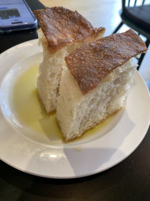 Half the bread and oil (had already eaten the other 2 slices)    at Root in Wells