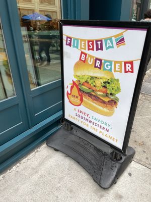 Exterior signage  at PLNT Burger - Bryant Park in New York City