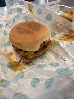 Mushroom bacon burger    at PLNT Burger - Bryant Park in New York City