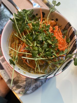 veg soup   at Le Botaniste - Bryant Park in New York City