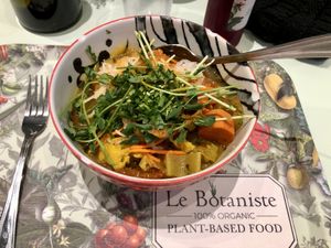 Vegetable Tajine, lack of flavor and bland. #Veganuary at Le Botaniste - Bryant Park in New York City