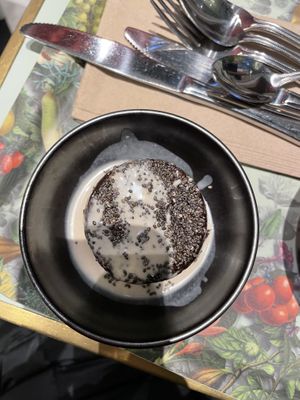 Omega-3 brownie (with cashew cream) #Veganuary at Le Botaniste - Bryant Park in New York City