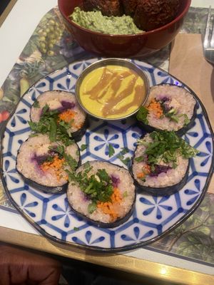 Sushi rolls  at Le Botaniste - Bryant Park in New York City