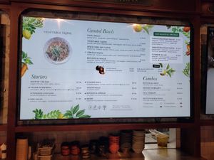 Menu at Le Botaniste - Bryant Park in New York City