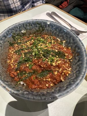 No spicy vegan chili sin carne  at Le Botaniste - Bryant Park in New York City