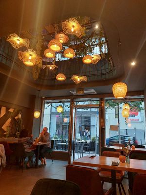 Interior of the restaurant at Vegana Vietnamese Restaurant in Mannheim