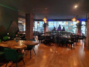 Upstairs seating area at Vegana Vietnamese Restaurant in Mannheim