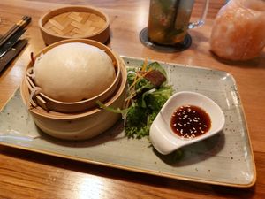 Bánh Bao (yeast dumpling) at Vegana Vietnamese Restaurant in Mannheim