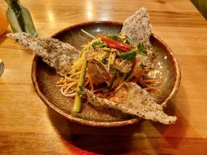 Seitan salad beef style at Vegana Vietnamese Restaurant in Mannheim