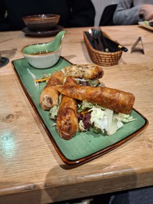 Selbstgemachte vietnamesische Frühlingsrollen at Vegana Vietnamese Restaurant in Mannheim