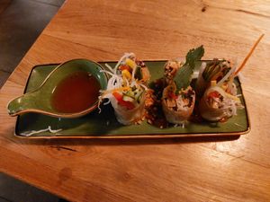 Summer rolls at Vegana Vietnamese Restaurant in Mannheim