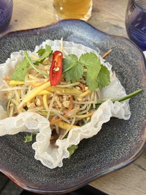 Salad with vegan  beef   at Vegana Vietnamese Restaurant in Mannheim
