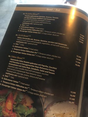 Part of menu   at Vegana Vietnamese Restaurant in Mannheim