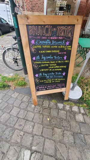 Brunch menu for w-e at Terter in Brussels