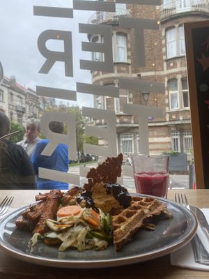 Brunch waffle  at Terter in Brussels