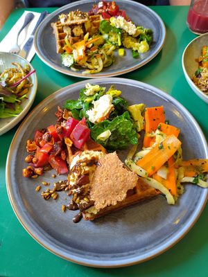 One half of brunch plate at Terter in Brussels