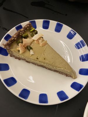 Pistachio tart  at Terter in Brussels