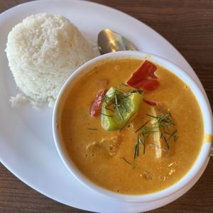 panang curry with mock chicken  at Ubon Thai Kitchen in Torrance