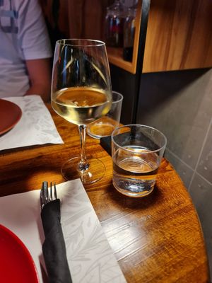 White wine at Spice Cafe & Restaurant in Belgrade