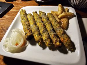 Vegetarian kebab at Spice Cafe & Restaurant in Belgrade