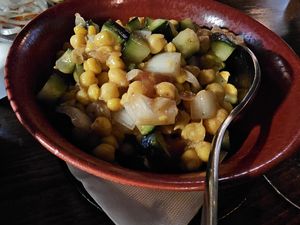 Chickpea salad at Spice Cafe & Restaurant in Belgrade