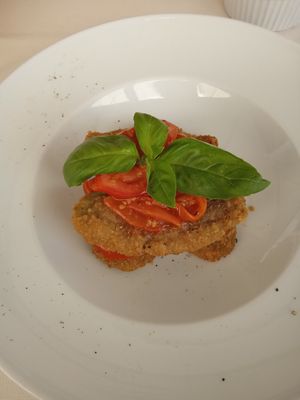 Parmigiana Vegana at Ristorante Sorsimorsi in San Giovanni In Persiceto