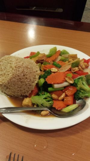Kung pao at The Vegan Joint - Hollywood in Los Angeles
